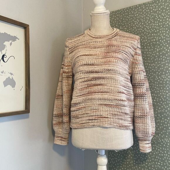 Madewell Cream Neutral Space-Dyed Canton Pullover Sweater Size Medium - Picture 1 of 6